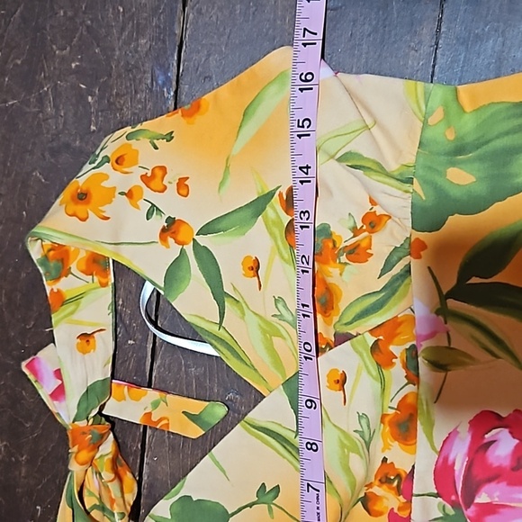 Caribbean Joe | Yellow Tropical Halter Dress - Picture 6 of 7